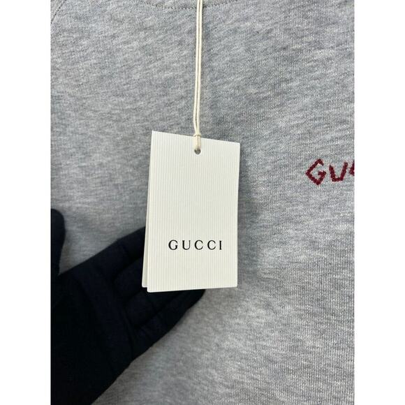 NWT Gucci Kids Hoodie punk print logo in grey size 10 - Picture 9 of 12